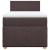 Pat box spring cu saltea, maro închis, 90x190 cm, textil GartenMobel Dekor