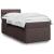 Pat box spring cu saltea, maro închis, 90x190 cm, textil GartenMobel Dekor