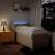 Pat box spring cu saltea, crem, 90x190 cm, textil GartenMobel Dekor