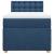 Pat box spring cu saltea, albastru, 90x190 cm, textil GartenMobel Dekor