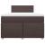Pat box spring cu saltea, maro închis, 120x200 cm, textil GartenMobel Dekor