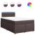 Pat box spring cu saltea, maro închis, 120x200 cm, textil GartenMobel Dekor