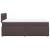 Pat box spring cu saltea, maro închis, 120x200 cm, textil GartenMobel Dekor
