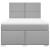 Pat box spring cu saltea, gri deschis, 140x190 cm, textil GartenMobel Dekor