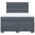 Pat box spring cu saltea, gri închis, 140x200 cm, catifea GartenMobel Dekor