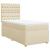 Pat box spring cu saltea, crem, 90x190 cm, textil GartenMobel Dekor