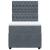 Pat box spring cu saltea, gri închis, 90x200 cm, catifea GartenMobel Dekor