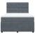 Pat box spring cu saltea, gri închis, 140x200 cm, catifea GartenMobel Dekor