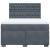 Pat box spring cu saltea, gri închis, 140x190 cm, catifea GartenMobel Dekor