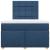 Pat box spring cu saltea, albastru, 120x200 cm, textil GartenMobel Dekor