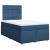 Pat box spring cu saltea, albastru, 120x200 cm, textil GartenMobel Dekor
