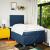 Pat box spring cu saltea, albastru, 120x200 cm, textil GartenMobel Dekor