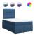 Pat box spring cu saltea, albastru, 120x200 cm, textil GartenMobel Dekor