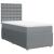 Pat box spring cu saltea, gri deschis, 90x190 cm, textil GartenMobel Dekor