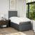 Pat box spring cu saltea, gri închis, 90x190 cm, textil GartenMobel Dekor