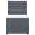 Pat box spring cu saltea, gri închis, 90x200 cm, catifea GartenMobel Dekor