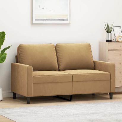 Canapea cu 2 locuri, maro, 120 cm, catifea GartenMobel Dekor