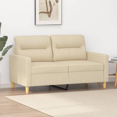 Canapea cu 2 locuri, crem, 120 cm, material textil GartenMobel Dekor