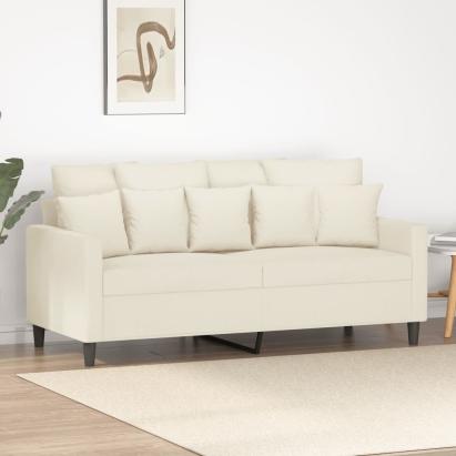 Canapea cu 2 locuri, crem, 140 cm, catifea GartenMobel Dekor