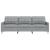 Canapea cu 3 locuri, gri deschis, 210 cm, material textil GartenMobel Dekor