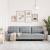 Canapea cu 3 locuri, gri deschis, 210 cm, material textil GartenMobel Dekor