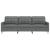 Canapea cu 3 locuri, gri închis, 210 cm, material textil GartenMobel Dekor