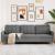 Canapea cu 3 locuri, gri închis, 210 cm, material textil GartenMobel Dekor