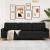Canapea cu 3 locuri, negru, 210 cm, material textil GartenMobel Dekor