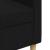 Canapea cu 3 locuri, negru, 210 cm, material textil GartenMobel Dekor