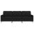 Canapea cu 3 locuri, negru, 210 cm, material textil GartenMobel Dekor