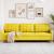 Canapea cu 3 locuri, galben deschis, 210 cm, material textil GartenMobel Dekor