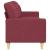Canapea cu 3 locuri, roșu vin, 210 cm, material textil GartenMobel Dekor