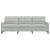 Canapea cu 3 locuri, gri deschis, 210 cm, material catifea GartenMobel Dekor