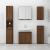 Dulap de baie, stejar maro, 32x34x188,5 cm, lemn prelucrat GartenMobel Dekor