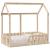 Cadru pat tip casă pentru copii, 70x140 cm, lemn masiv de pin GartenMobel Dekor
