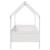 Cadru pat tip casă pentru copii alb 80x200 cm lemn masiv de pin GartenMobel Dekor