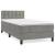 Pat box spring cu saltea, gri deschis, 90x190 cm, catifea GartenMobel Dekor