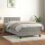 Pat box spring cu saltea, gri deschis, 90x190 cm, catifea GartenMobel Dekor
