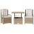 Set mobilier de grădină cu perne, 3 piese, bej, poliratan GartenMobel Dekor