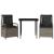 Set mobilier de grădină cu perne, 3 piese, gri, poliratan GartenMobel Dekor
