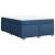 Pat continental cu saltea, albastru, 140x200cm, material textil GartenMobel Dekor