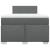 Pat box spring cu saltea, gri închis, 120x190 cm, textil GartenMobel Dekor