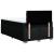 Pat box spring cu saltea, negru, 120x190 cm, catifea GartenMobel Dekor
