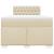 Pat continental cu saltea, crem, 120x190 cm, textil GartenMobel Dekor