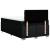 Pat box spring cu saltea, negru, 120x200 cm, textil GartenMobel Dekor