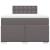 Pat box spring cu saltea, gri, 120x190 cm, piele ecologică GartenMobel Dekor