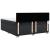 Pat box spring cu saltea, negru, 180x200 cm, piele ecologică GartenMobel Dekor