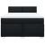 Pat box spring cu saltea, negru, 140x200 cm, textil GartenMobel Dekor