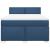 Pat continental cu saltea, albastru, 140x200cm, material textil GartenMobel Dekor