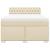 Pat continental cu saltea, crem, 140x200 cm, material textil GartenMobel Dekor